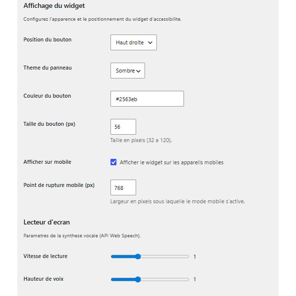 Plugin Accessibilité WordPress HOB Accessibilité – Image 2